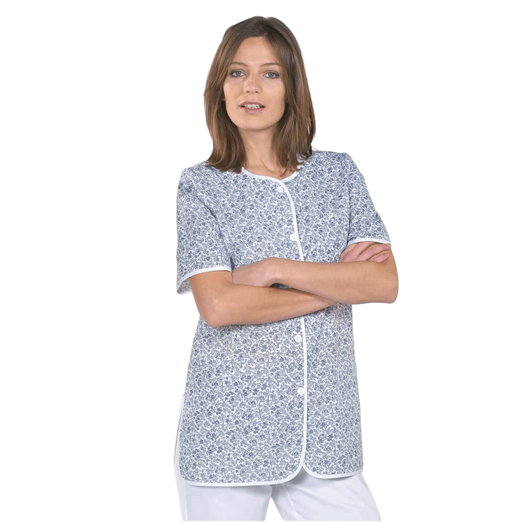 Casaca manga corta estampada