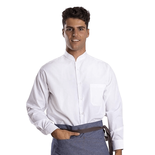 Camisa Cuello Mao hombre Manga Larga