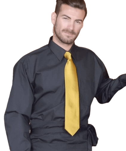 Corbata plana de color liso